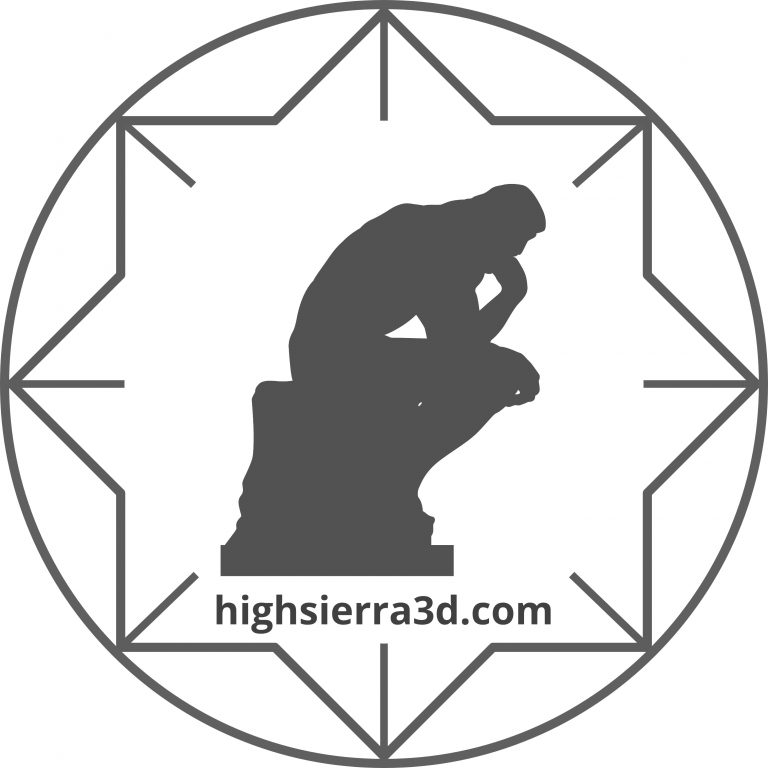 High Sierra 3D Circle Thinker Logo 768x768
